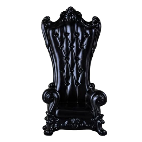 1/12 Scale Black High Back Chair