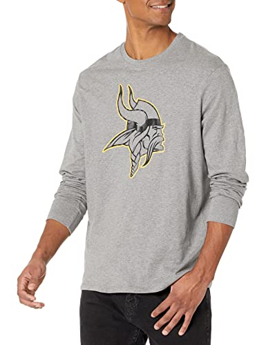 OTS NFL Minnesota Vikings Men's Rival Long Sleeve Tee, Iced, Large