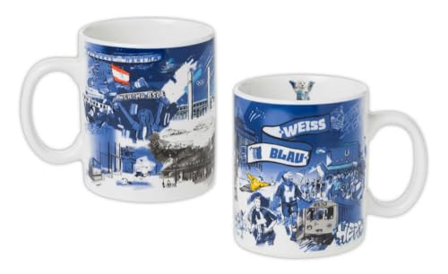Hertha BSC Berlin Tasse - Buddy Bär - Kaffeetasse blau-weiß HBSCB