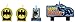 Amscan AMI 171386 Batman Candle Set, AMI 171386 1, Multicolored