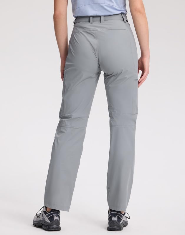 Pioneer Camp Damen Wanderhose, Sommer Trekkinghose UV-Schutz UPF 100 mit 20D Stretch Materia In die eigene Tasche verpackbar für Wandern, Reisen & Angeln