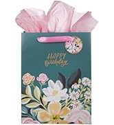 Christian Art Gifts Large Portrait Inspirational Gift Bag, Tag & Wrapping Tissue Paper Set for Wo...