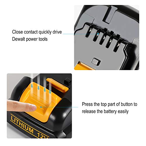 Batterie Li-ion 12V 3,0 Ah pour Dewalt DCB127 DCB124 pack de 2