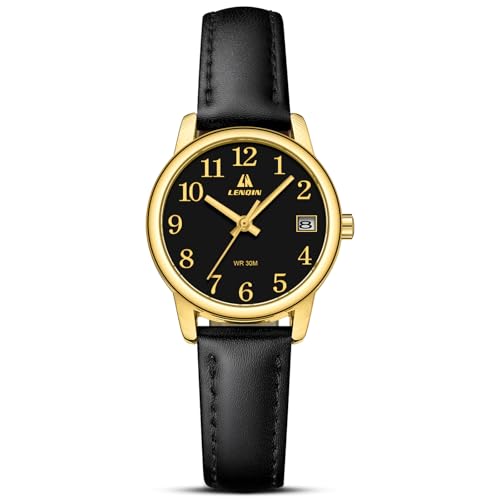 LN LENQIN Montre Femme Montres à Quartz analogiques pour Femmes Montres-Bracelets pour Femmes étanches avec Bracelet en Cuir