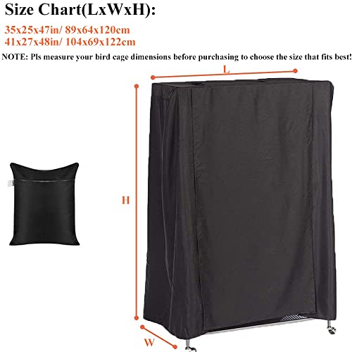 Skyour Bird Parrot Cage Cover Waterproof Sun Uv Square Rolling Stand Birds Parrots Cages Covers Good Night Parrot Birdcage Protector Covers (35X25X47In) #TOP3