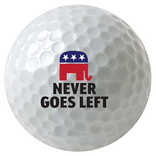 Moonlight4225 Republican Never Goes Left 3-Pack Printed Golf Balls