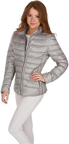 JJMG Women's Packabe Ultra Light Weight Down Coat Short Jacket Outwear Blazer