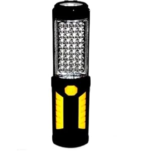 Powerful 36+5 LED 3000 Lumens Portable Flashlight Torch Rechargeable Inspection Lamp Camping Light Hands-Free Garage Workshop Flashlight for Work with Adjusting Stand, Hanging Hook and Magnet Base