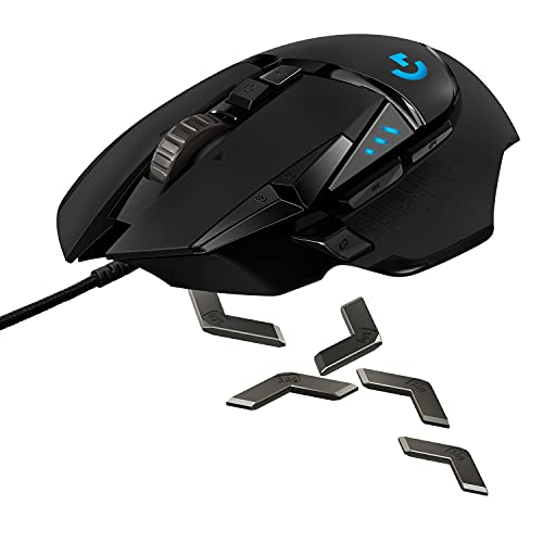 Logitech G502 Hero High Performance Wired Gaming Mouse, 25K Sensor, 25,600 Dpi, Rgb, Adjustable Weights, 11 Programmable Buttons, On-Board Memory, Pc/Mac - Black #TOP6