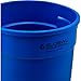 Global Industrial Commercial Round Trash Can, 32 Gallon Capacity, Plastic Garbage Can, Indoor and Outdoor Utility Trash Can, Blue, 21-3/4