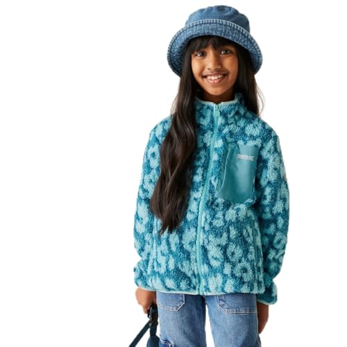 Regatta Kids Frankie Warm Borg Full Zip Fleece - Storm Blue/Nordic Blue - 9-10YRS