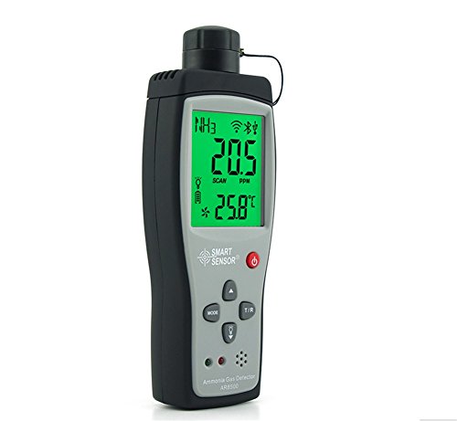 Handheld Ammonia Gas Monitor Range 0-100PPM Rechargeable Li-Battery LCD Backlight Sound Light Alarm NH3 Gas Detector