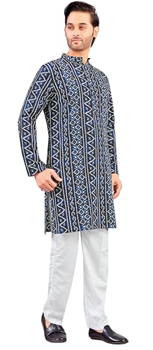 Image of Studio Shringaar Men's Polyester Relaxed Fit Straight Kurta