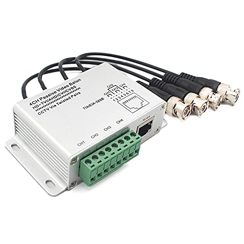 防犯カメラ 4台用 LAN 延長器 BNCプラグ接続 映像伝送器 Amazon | HD 防犯カメラ 4台用 LAN 延長器 BNCプラグ接続 映像