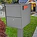 Mail Boss 7205 Package Master Curbside Locking Security Mailbox | Granite 21.5 x 12 x 16.5 inches