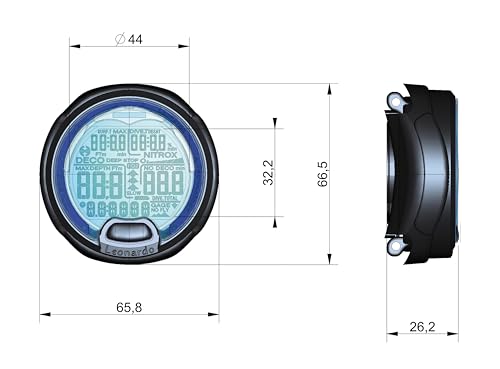 Image of CRESSI Leonardo 2.0 Scuba Dive Watch, Air Nitrox Gauge, Black /Blue