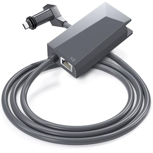 Starlink Ethernet Adapter V2 Gen2, with RJ45 Ethernet Interface, Stable Connection Starlink Standard Actuated Gen 2 Adapter for Rectangle Dish Wired External Network