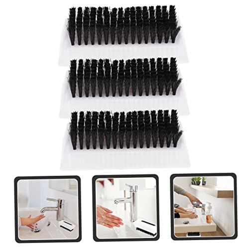 STOBAZA 3 Pçs Escova De Limpeza Escova De Limpeza Escova Dupla Face Escova Portátil Escova De Unhas