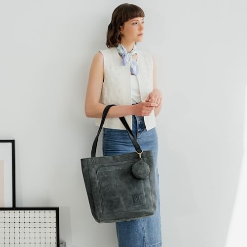 BERLINER BAGS Vintage Genuine Leather Tote Bag Seville, Handbag, Large Shopper for Women2