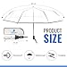 Dry Sky Umbrella Co. Clear, Windproof Travel Umbrella for Rain, One-Click Auto Open and Close, Durable & Compact, Strong Fiberglass Frame, Waterproof Canopy - Portable For Travel, Backpack or Purse (Red)
