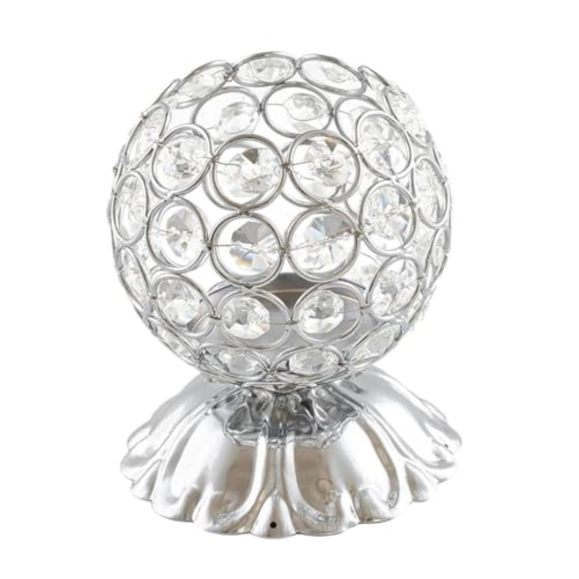 Silver Ball Mosaic Candle Holder for Home Decor