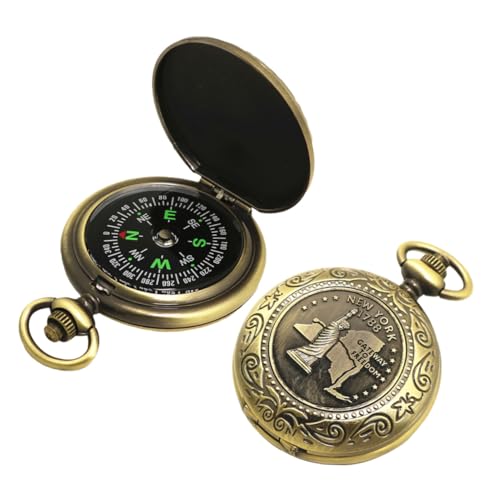 Boussole de poche vintage portable et précise pour camping randonnée outdoor