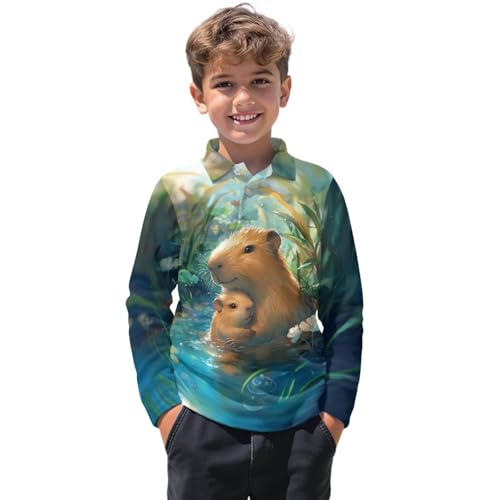 Shirts for Boys Long Sleeve Shirt Graphic Novelty Tops Kids 3-16 Years Old Activewear
