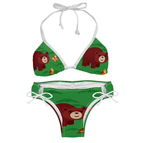 Bikini pour femme Green Bear Ensemble multicolore pour vous sentir belle et libre cet été