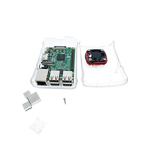 Image of XCLUMA Raspberry pi 2 pi 3 Model B ABS Blob case with mini Fan (Transparent)