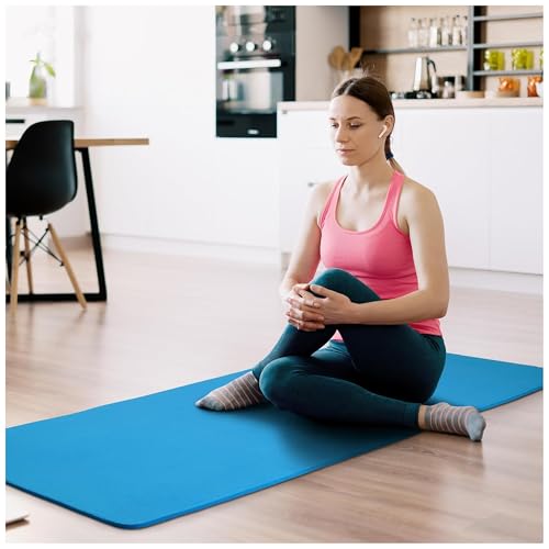 Image of BalanceFrom GoYoga All-Purpose 1 /2-Inch Extra Thick High Density Anti-Tear Exercise Yoga Mat with Carrying Strap