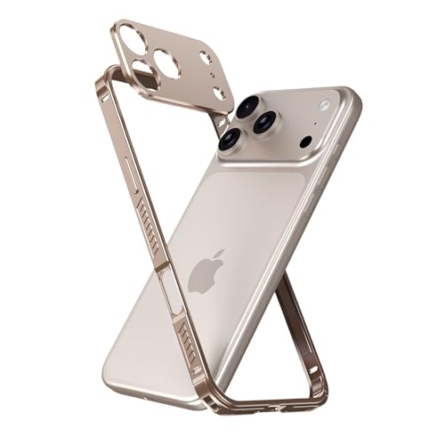 Coque alu iPhone 15 Plus dorée : finis les écrans brisés grâce au fermoir hippocampe