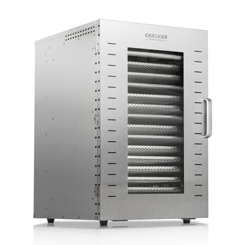 Commercial Food-Dehydrator Machine 16 Trays, 27.28ft² Industrial-Dehydrator Large Capacity, 70ºF-190ºF Commercial Food-Dryer Machine, 1500W Meat Dryer for Fruit,Herbs,Beef Jerky Maker