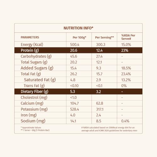 Image of The Good Kind Filter Coffee Protein Bar (Pack of 5), 60gm (each), Plant Based Protein Made with Brown Rice Protein, Almond Butter, Seeds, Oats, Perfect for Snacking, Gluten Free, Palm Oil free & Vegan