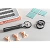 Marcato Pastawheel Dough Cutter & Crimper, Powder Grey. with 3 Interchangeable Wheels -Straight Cut, Tight Zig-Zag, Wide Zig-Zag. Made in Italy