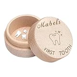 MUNZE 1 Stück Milchzahndose Personalisiert Aus Holz Mit Kinderfreundlichem Uv-Druck - Zahndose Milchzähne Als Erinnerung An Die Ersten Zähnchen.