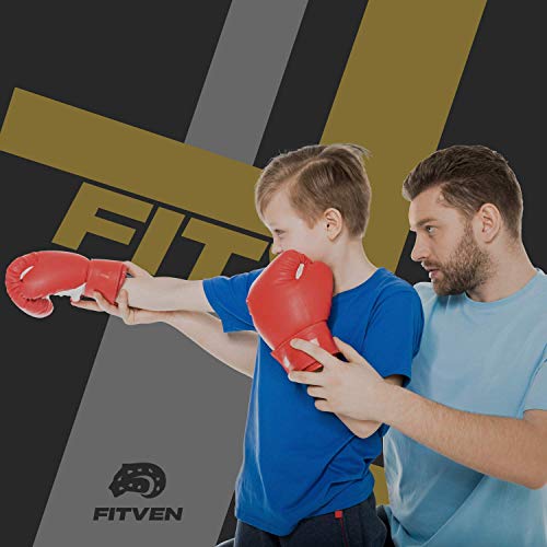 FITVEN Punching Bag for Man Women Kids, Indoor/Garden Boxing Bag, Pre-Filled Heavy Bag for MMA, Kickboxing, and Muay Thai - 50LB