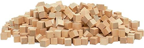 Unfinished Wooden Blocks 1/2 inch, Pack of 100 Small Wood Cubes for Crafts and DIY Home Decor, by Woodpeckers