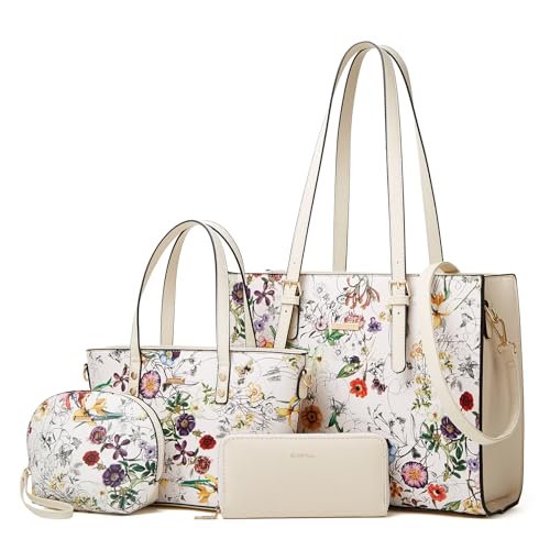 Image of Women Fashion Synthetic Leather Handbags Tote Bag Shoulder Bag Top Handle Satchel Purse Set