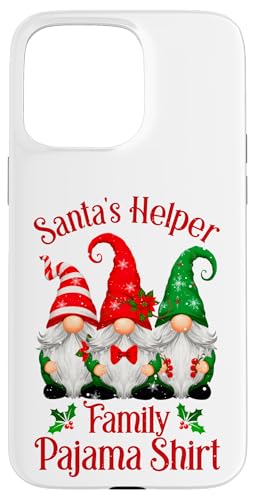 Pijama Familiar de ayudante de Papá Noel: Pijama de gnomos Carcasa para iPhone 15 Pro MAX