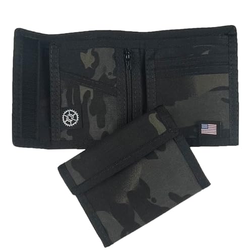 Image of Nylon Billfold Wallet with Zippered Coin Pocket (MultiCam Black Camo)