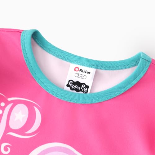 Image of Peppa Pig Girls Pant Sets Ruffle Long Sleeves Top Shirt and Leggings Clothing Set for Toddler Girls Fall Clothes Size 2-6T