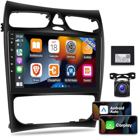 JOYX Android 13 IPS Autoradio Passt für ercedes-Benz C-Class W203 W209