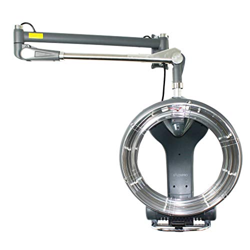 SalonPro Orbiting Halo Infrared Salon Hair Color Processor Dryer Pro Accelerator w/Wall Mount System (Grey)