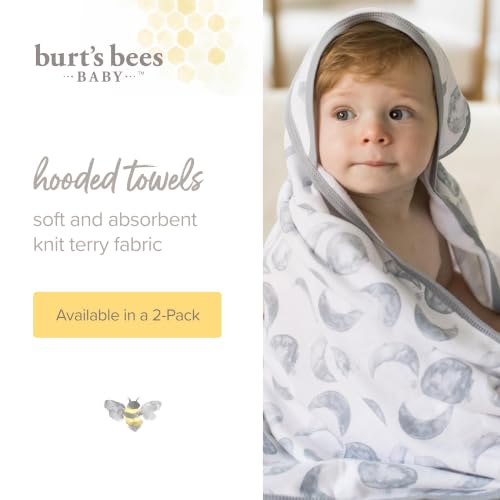 Image of Burt's Bees Baby Infant Hooded Towels, Unisex Bath Essentials, 2-Pack