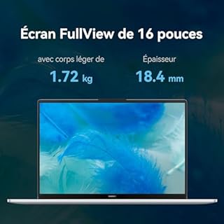 Huawei MateBook D16 Ordinateur Portable Intel® Core™ i5-13420H, 16 Go RAM, 512 Go SSD, Écran 16'' FullView, Non Tactile, Windows 11 Home, Clavier AZERTY, Gris