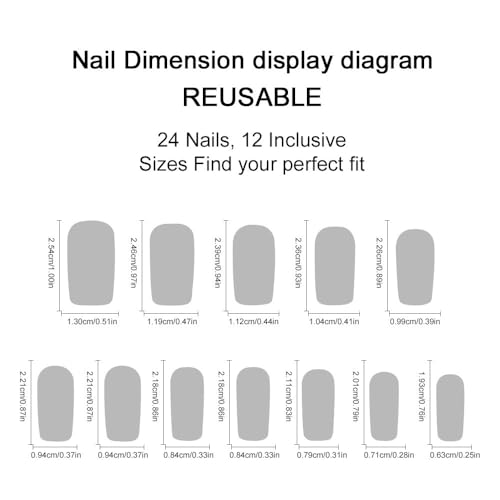Image of 48 Pcs Square Press on Nails & Press on Toenails White French Tip Glue on Nails with Rhinestone Design Glossy Fake Nails Artificial Acrylic Full Cover Stick on Toe Nails for Women Summer Manicure