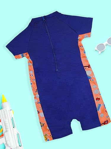 Image of KiddoPanti Boys & Girls Half Sleeve Mid Thigh Length Swim Suit