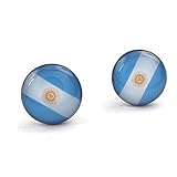 Weltmeisterschaft Weltmeisterschaft 2018. Edelstahl 8mm Ohrstecker. Argentinien