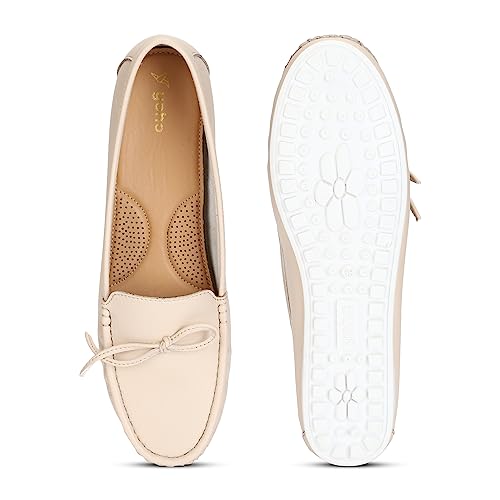 Image of YOHO Bliss Comfortable Slip On Semi Casual Loafer for Women | Stylish Fashion Moccasins Range | Cushioned Footbed Finish | Flexible | Style & All-Purpose | Formal Office Wear Shoe