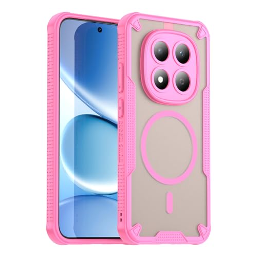 �X�}�z�P�[�X �Ή��@�� for Redmi Note 15 Pro 5G �}�O�l�b�g�� �X�}�z�P�[�X�y�J���������Y�ی� �ϏՌ� 2-in-1�FPC���w�ʃp�l���{TPU�zPink